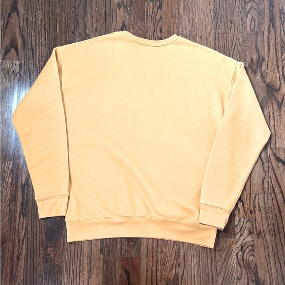 Love Never Gives Up Yellow Crewneck Sweatshirt | 1 Corinthians 13:7 Womens Med - Picture 2 of 4